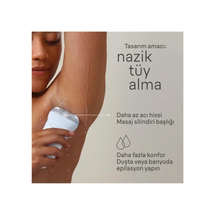 Braun Silk-Épil 7 7-441 Epilatör Islak Kuru Kullanım Kablosuz Şarjlı Yıkanabilir Başlık