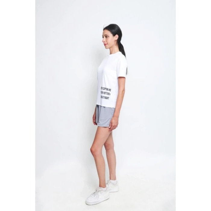 Brav BRV-004 Beyaz Kadın Tshirt