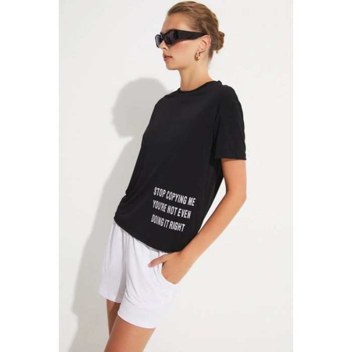 Brav BRV-004 Siyah Kadın Tshirt