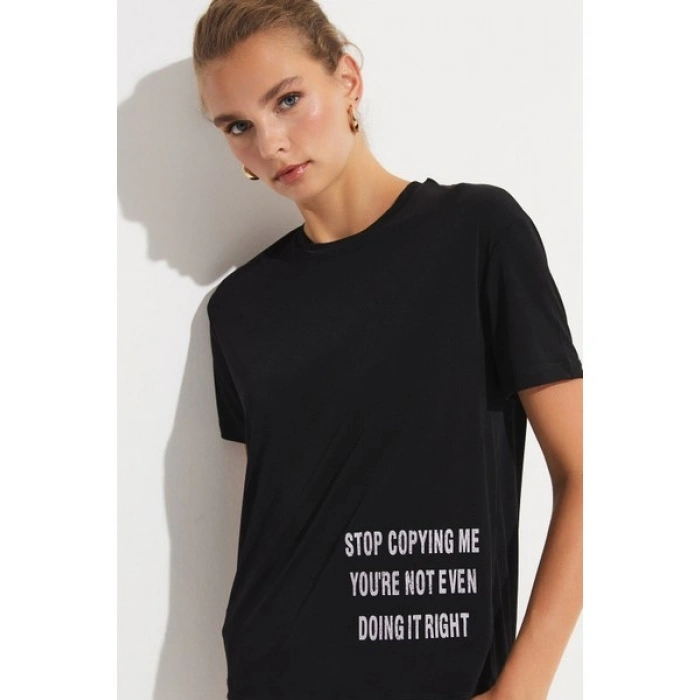 Brav BRV-004 Siyah Kadın Tshirt