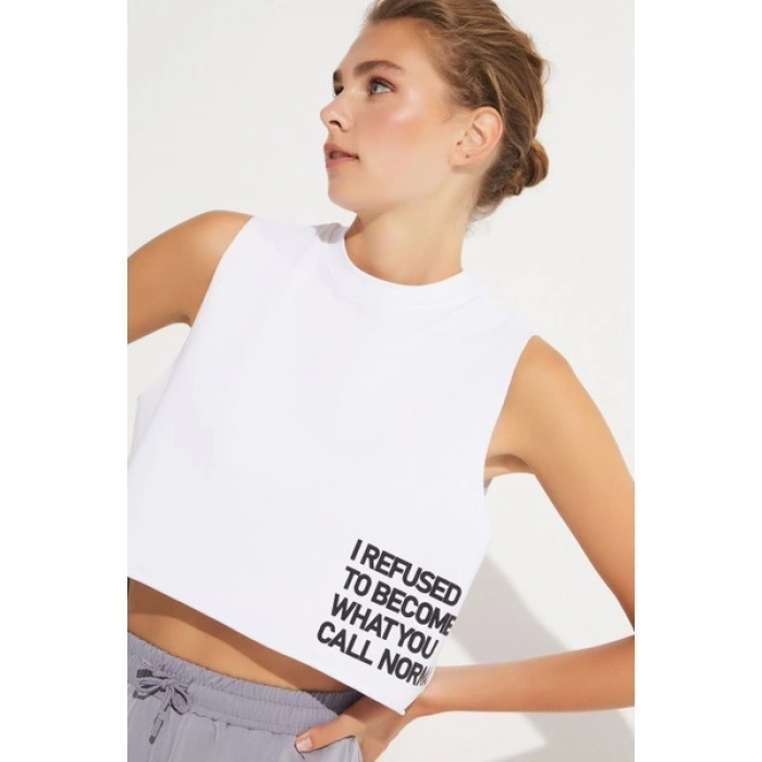 Brav BRV-008 Beyaz Kadın Tshirt