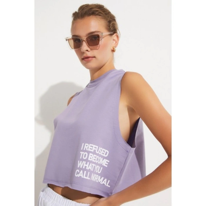 Brav BRV-008 Lila Kadın Tshirt