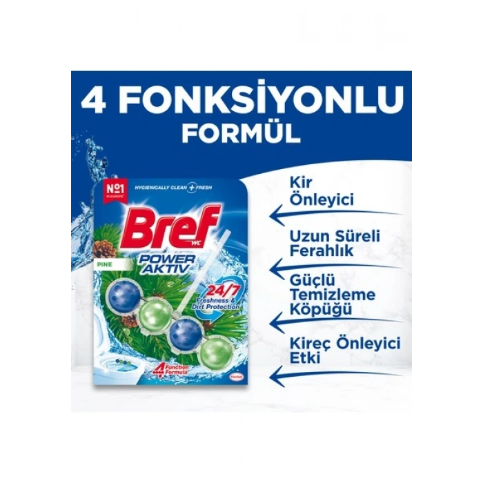 Bref Power Aktiv Wc Blok Trio Çam 2li