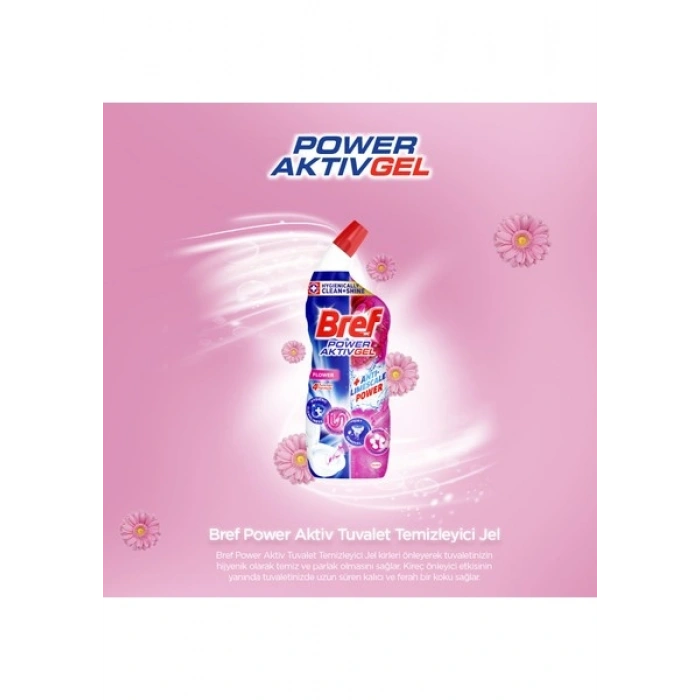 Bref WC Power Active Jel Çiçek Kokulu Tuvalet Temizleyici 700Ml