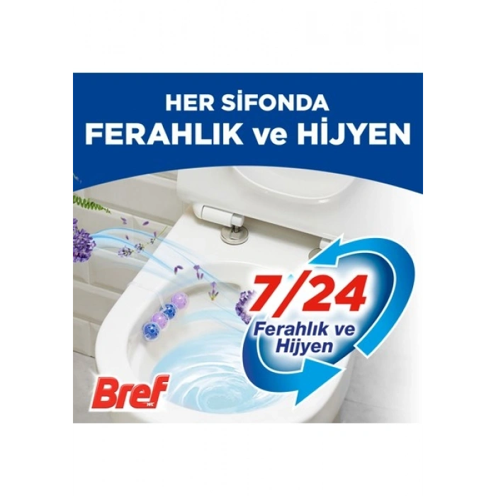 Bref Wc Power Aktiv Duopack Katı Tuvalet Bloğu Lavanta 2li