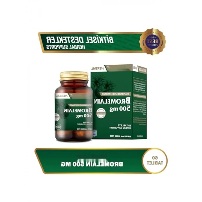 Bromelain Takviye Edici Gıda, 500 mg, 60 Tablet