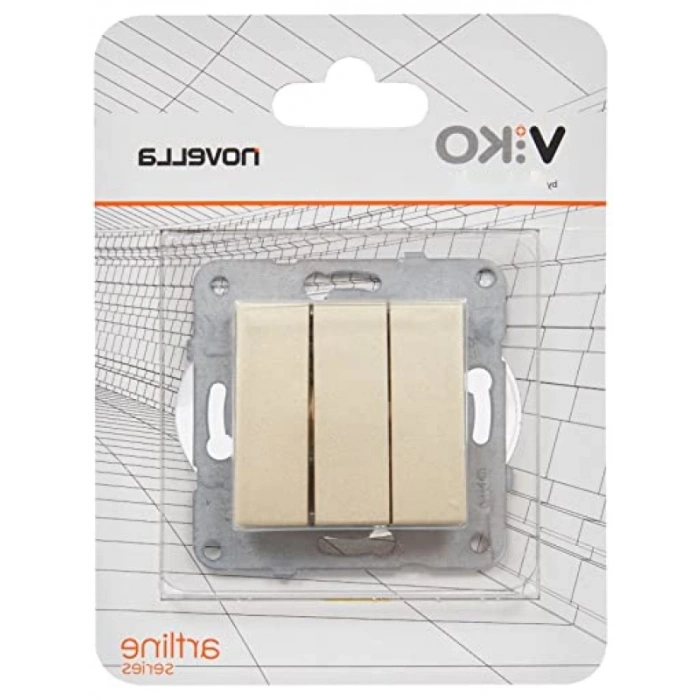 Bronz Mekanizma ve Düğme Kapak - Üçlü Anahtar