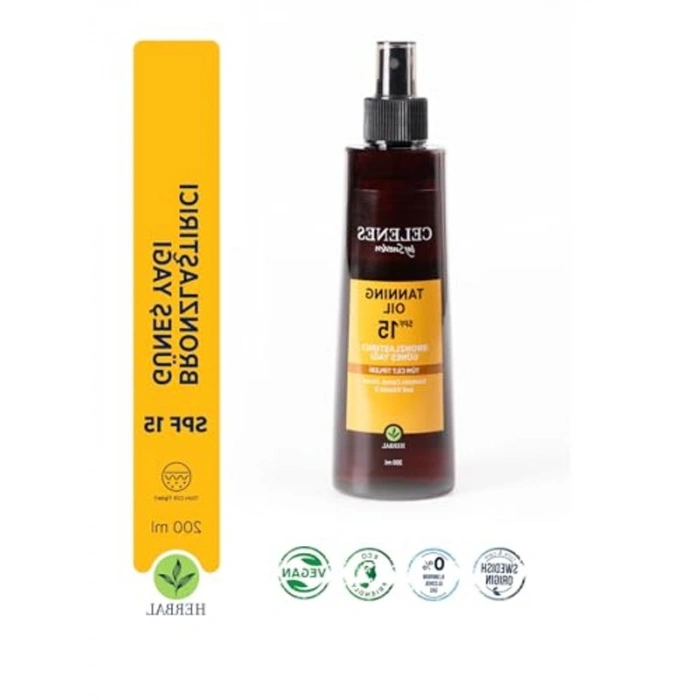 Bronzlaştırıcı Güneş Yağı 200 ml SPF 15+