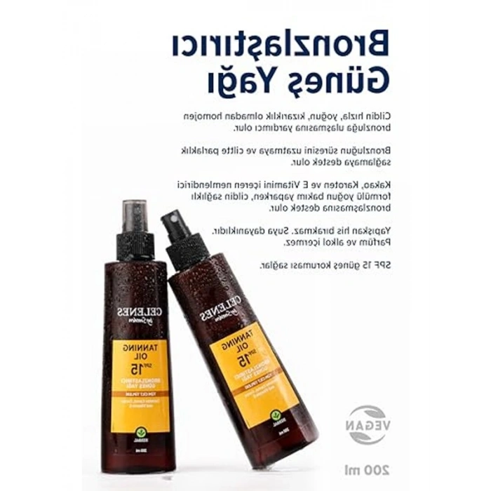 Bronzlaştırıcı Güneş Yağı 200 ml SPF 15+