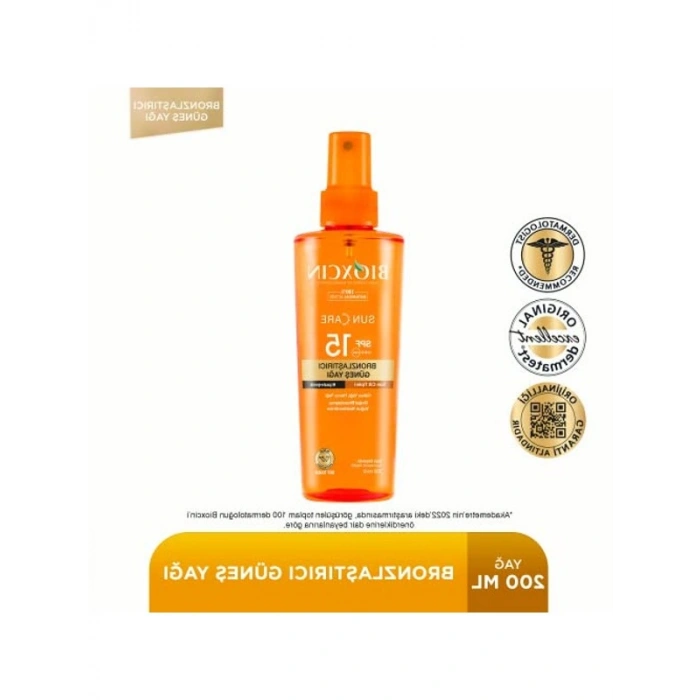 Bronzlaştırıcı Yağ, SPF 15 Güneş Koruyucu 200 ml