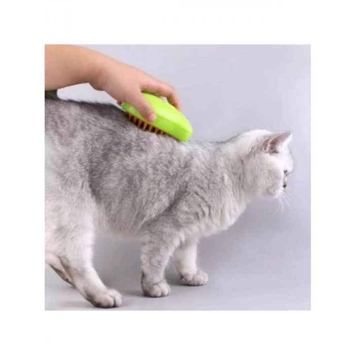 Buharlı Yıkama Fırçası, Yumuşak Silikon Başlıklı Evcil Hayvan Tarağı