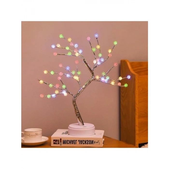 Bükülebilir Dallar ile Bonsai Tasarımlı Dokunmatik LED Ağaç Lambası