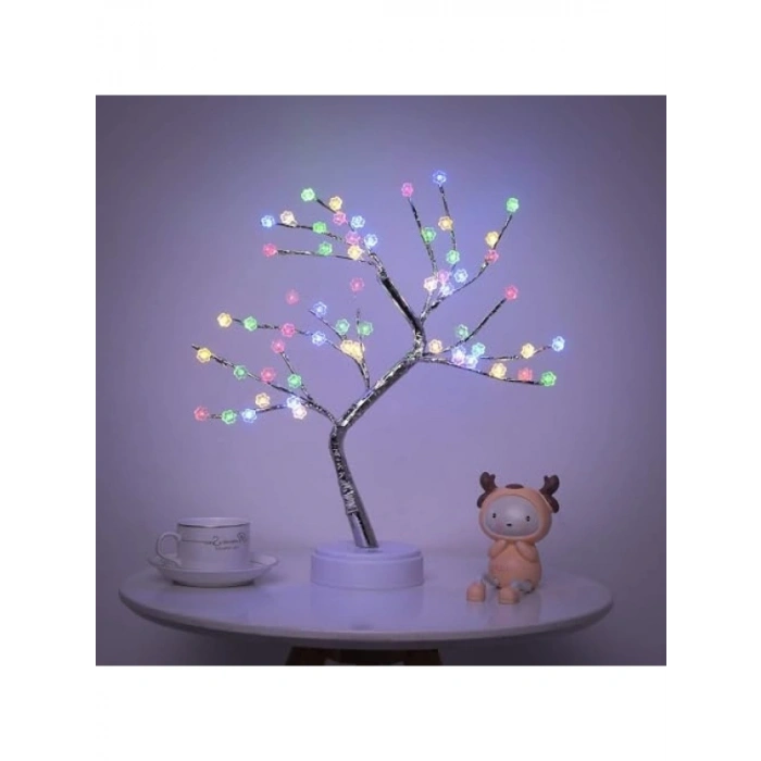 Bükülebilir Dallar ile Bonsai Tasarımlı Dokunmatik LED Ağaç Lambası