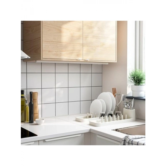 Bulaşıklık, 48 cm Uzunlukta, Kırık Beyaz Renk
