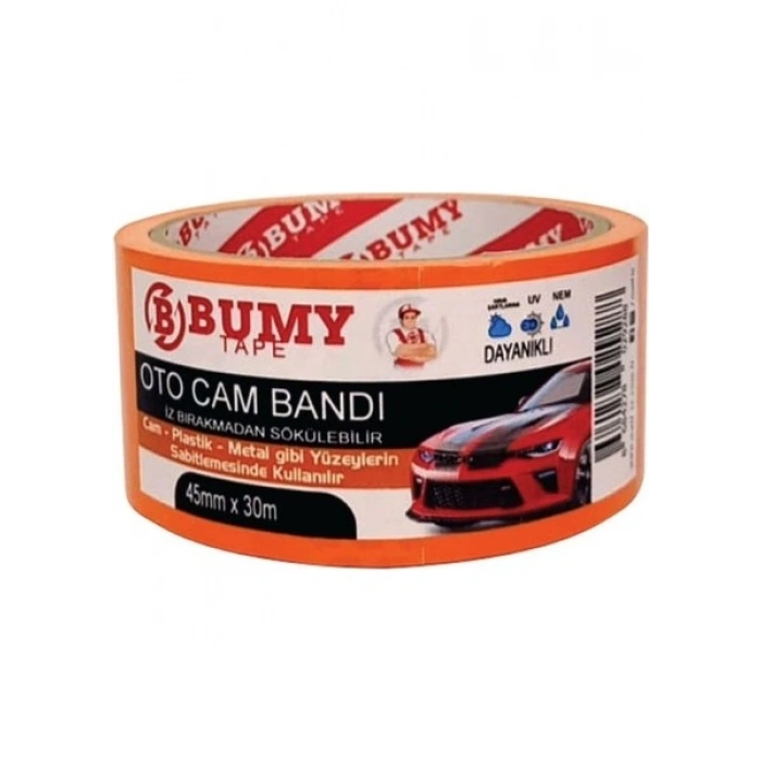 Bumy Oto Cam Bandı Turuncu 45 mm x 30 Mt