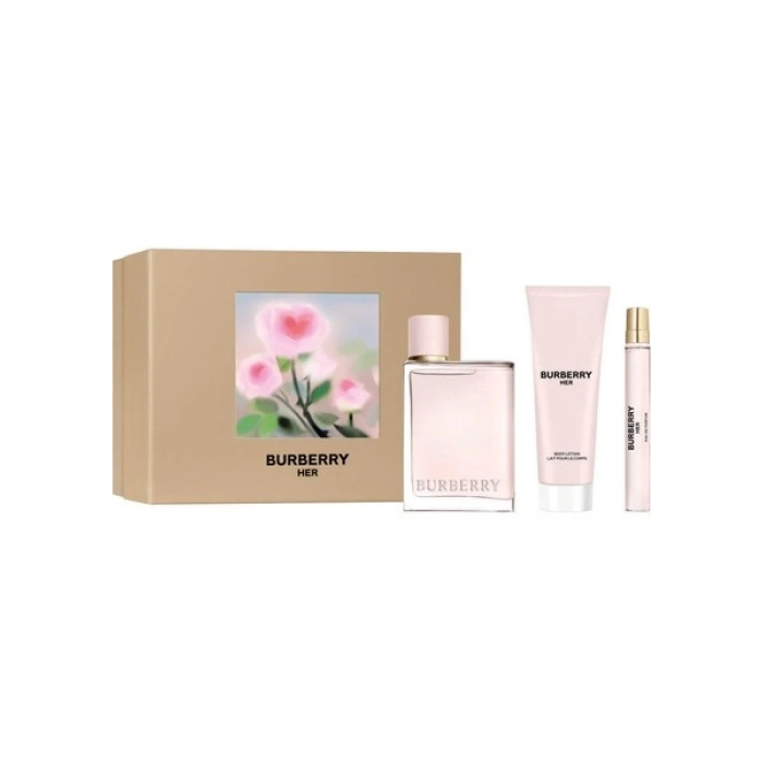 Burberry Her Edp 100 ml + Body Lotion 75 ml + Edp 10 ml