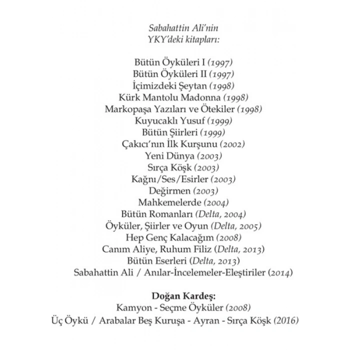 Bütün Şiirleri - Sabahattin Ali