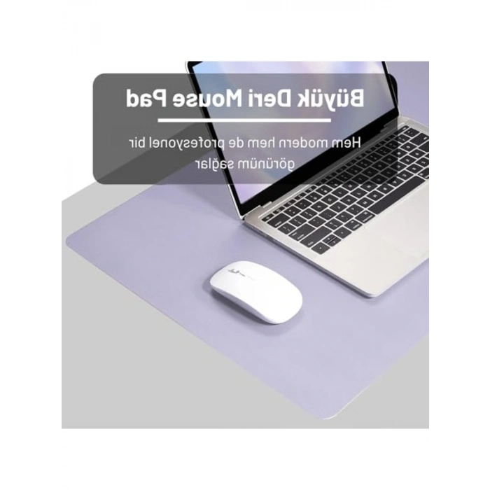 Büyük Boy Dikişli Kenar Mouse Pad, Dayanıklı ve Çift Yönlü Kullanım