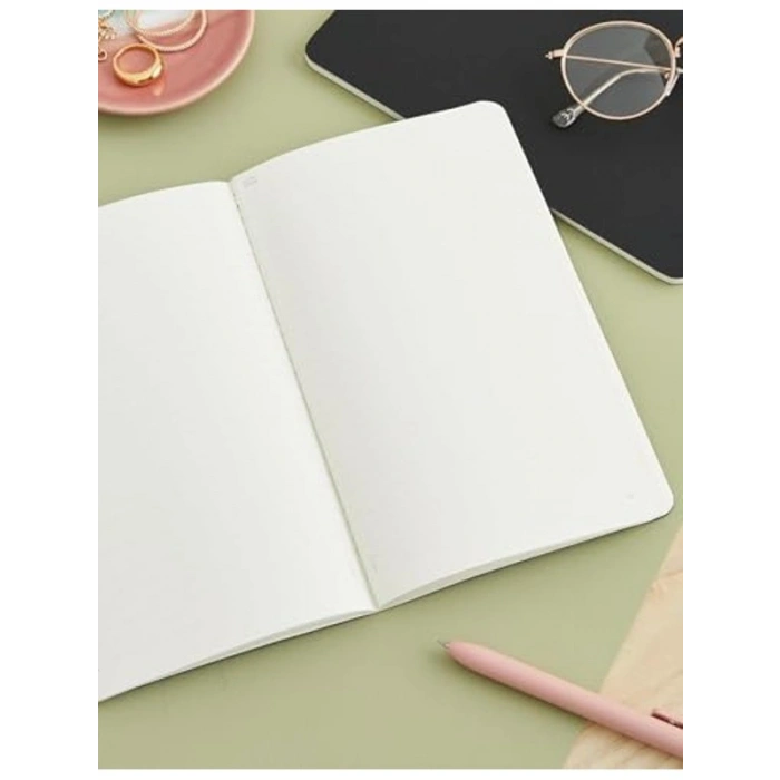 Büyük Boy Kapağı Siyah Moleskine Akıllı Günlük Seti, 13x21 cm