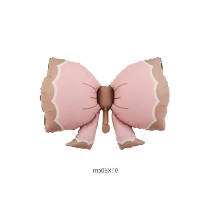 Büyük Boy Pembe Fiyonk Folyo Balon, 91x60 cm Ölçülerinde