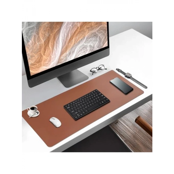 Büyük Boy PU Deri Mouse Pad, Dikişli Kenar, Dayanıklı Ofis Kullanımı