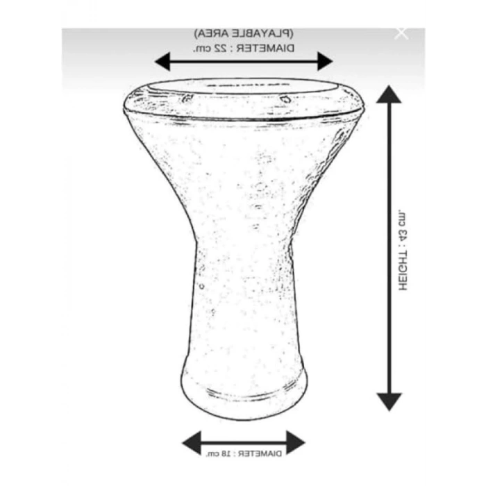 Büyük Boy Turuncu Darbuka - Alüminyum Yapı