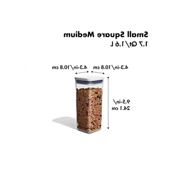 Büyük Kare Orta Saklama Kabı, 1.6 Lt