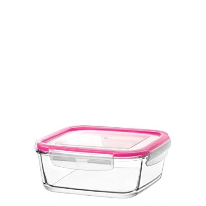 Büyük Tekli Cam Saklama Kabı, Pembe