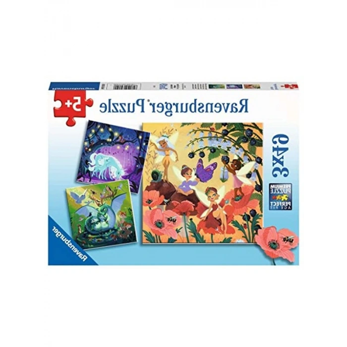 Büyülü Karakterler Puzzle Seti, 3x49 Parça ile Eğlenceli