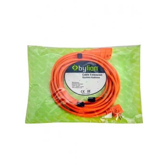 Bylion 10 Metre 3*1,5mm² Uzatma Kablosu - Turuncu