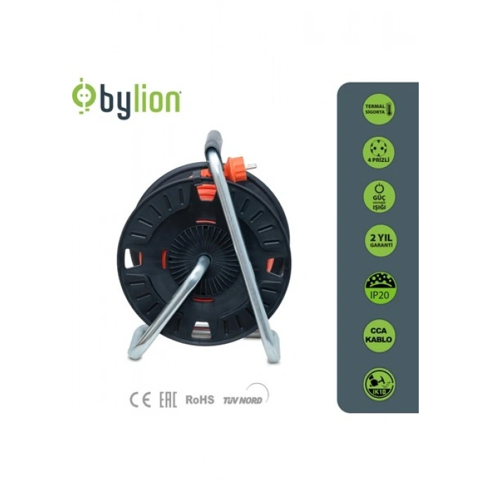 Bylion Makaralı Seyyar Uzatma Kablosu 3*2.5Mm² 20 Mt.