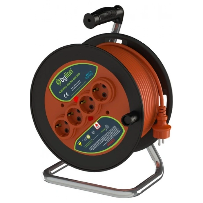 Bylion Makaralı Seyyar Uzatma Kablosu 30M 3*2.5 mm