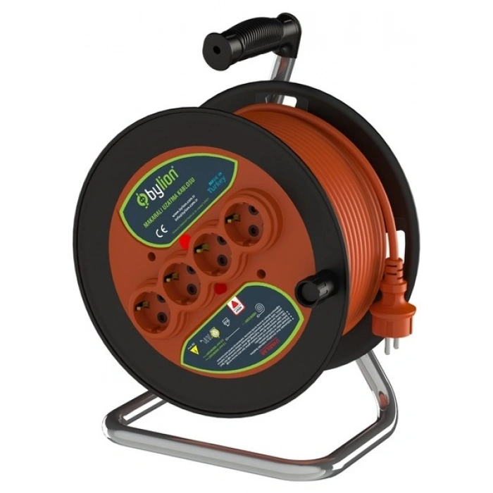 Bylion Makaralı Seyyar Uzatma Kablosu 50M 3*2.5 mm