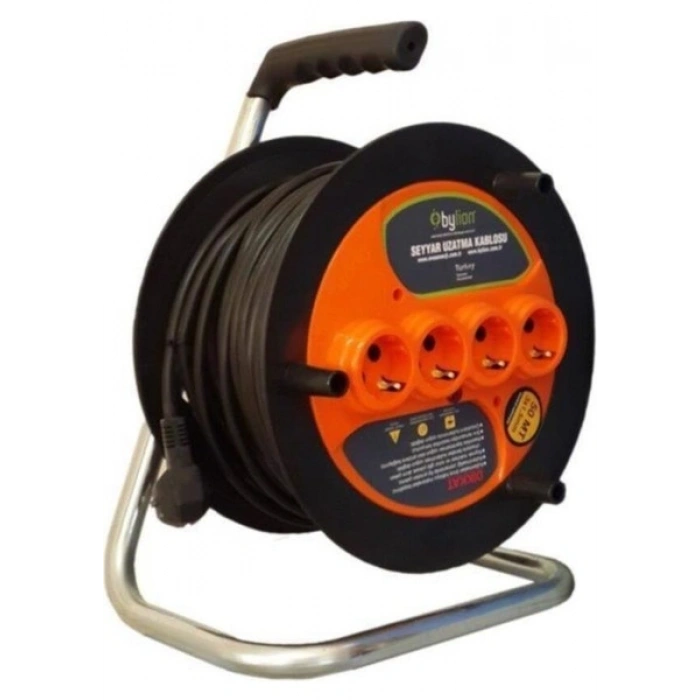 Bylion Seyyar Makaralı Uzatma 3*1,5 mm 35 M Termal Sigortalı