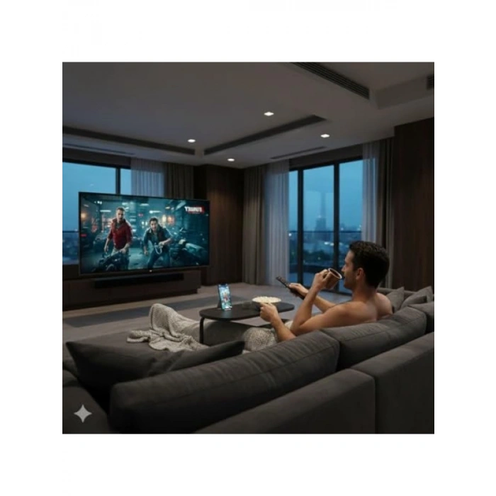 C Tipi Yan Sehpa, Metal Gövde ve Ahşap Desenli Tabla