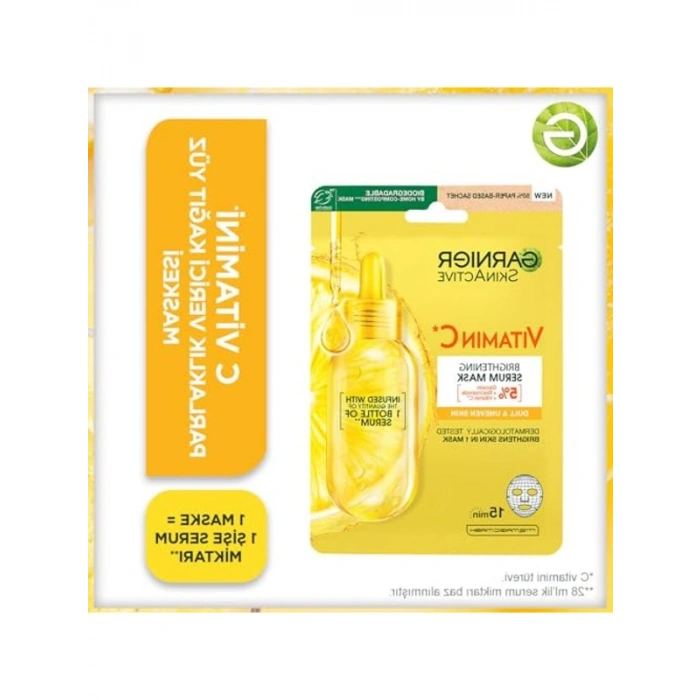 C Vitamini İçeren Parlaklık Verici Kağıt Yüz Maskesi