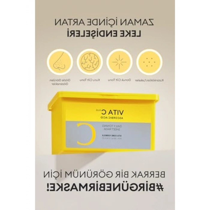 C Vitamini İçerikli Leke Karşıtı Günlük Maske - 30 Adet