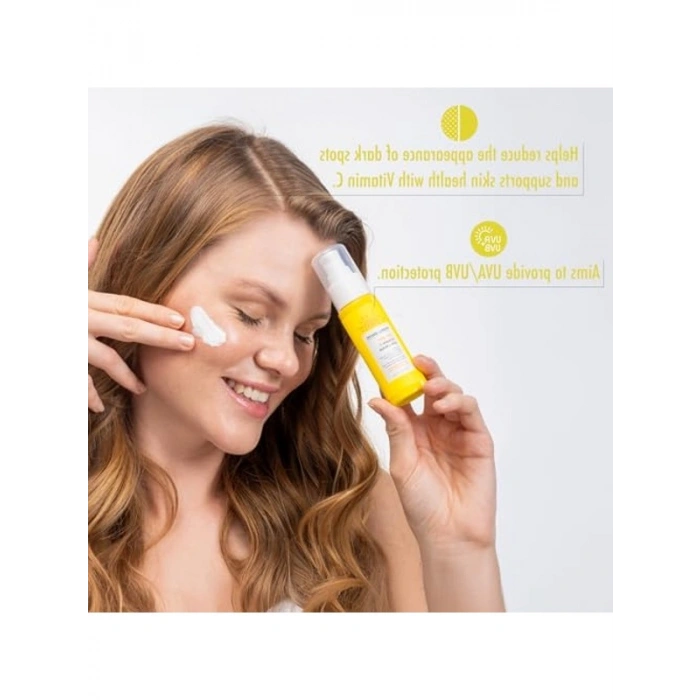 C Vitaminli Yüksek Korumalı Güneş Kremi, 50 ml Hacmi ile