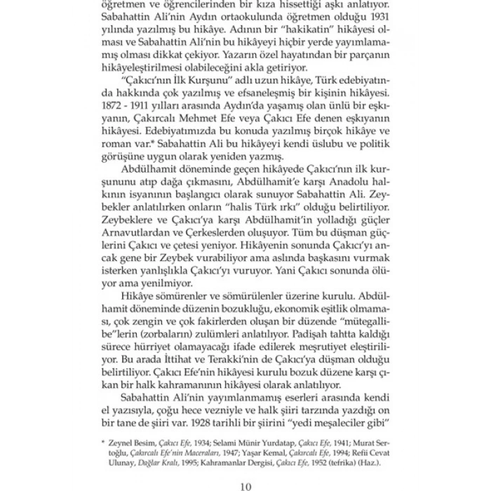 Çakıcının İlk Kurşunu – Sabahattin Ali İmzalı Normal Boy Eser