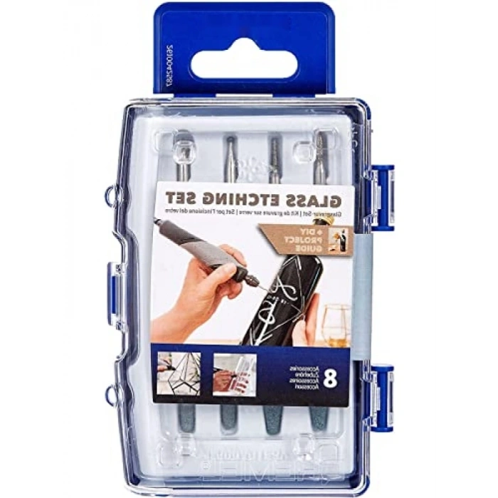 Cam Gravürleme Seti - 8 Parça Aksesuar ile Çok Amaçlı Kullanım