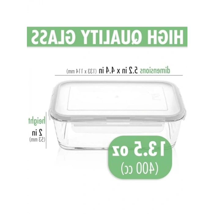 Cam Tekli Saklama Kabı (400 cc)