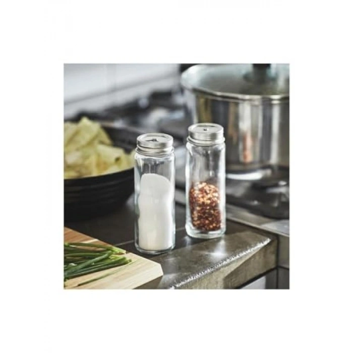 Cam Tuzluk ve Karabiberlik Seti - 12 cm, 2 Parça