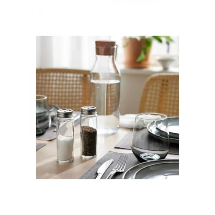 Cam Tuzluk ve Karabiberlik Seti - 12 cm, 2 Parça