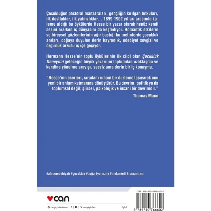 Can Yayınları Çocukluk Deneyimi - Hermann Hesse