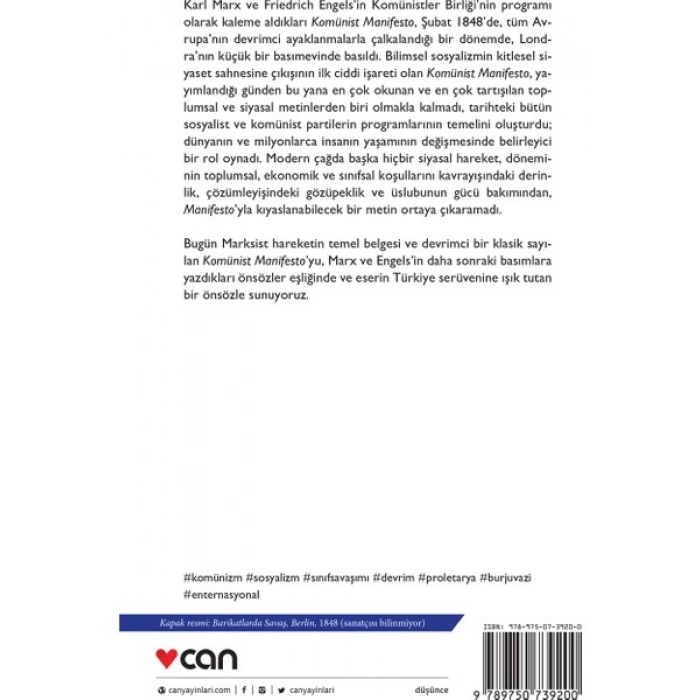 Can Yayınları Komünist Manifesto