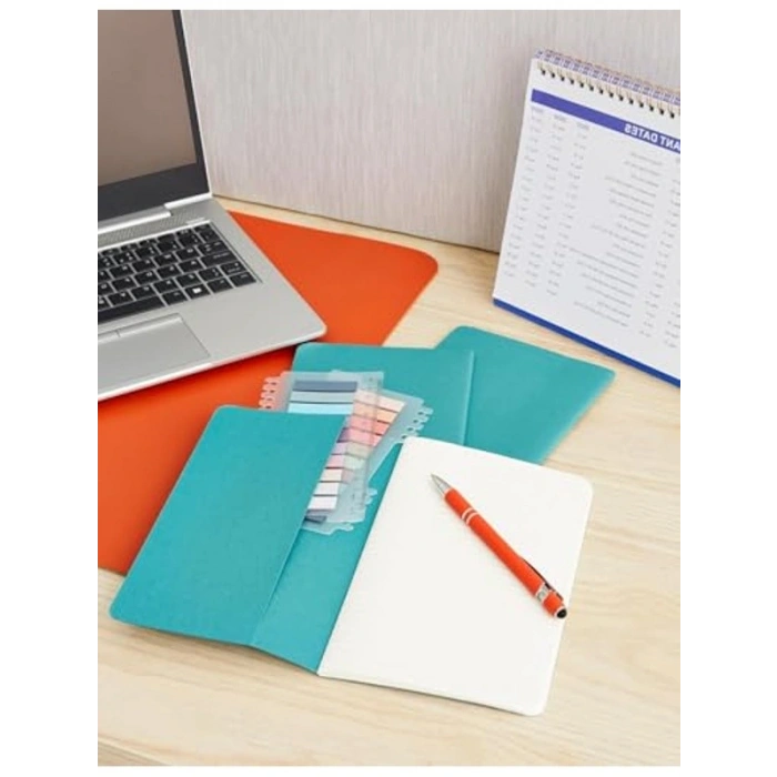 Canlı Mavi Renkli 3lü Çizgili Cahier Not Defteri, L Boy
