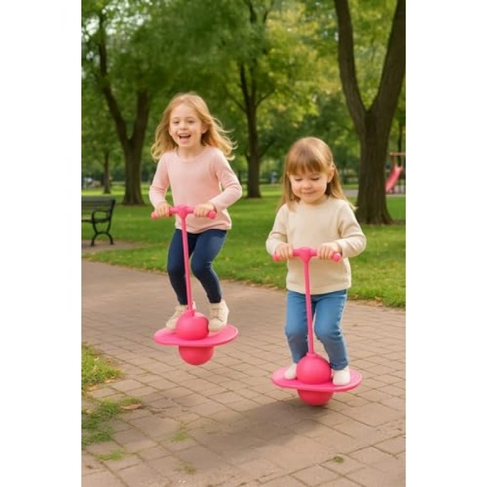 Canlı Pembe Zıp Zıp Oyuncak - Çocuklar İçin Eğlenceli Aktiviteler