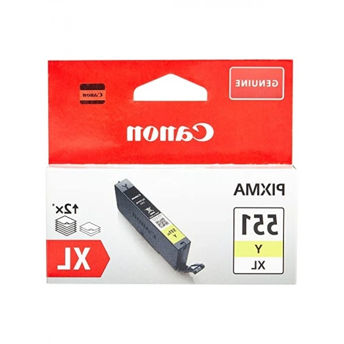 Canon CLI-551XL Y Yüksek Kapasiteli Orijinal Sarı Mürekkep Kartuşu 6446B001
