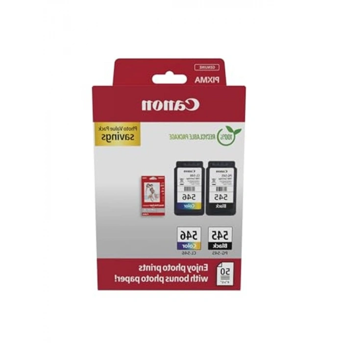 Canon PG-545 + 546 Renkli + Siyah 2li Set Kartuş + Kağıt hediyeli