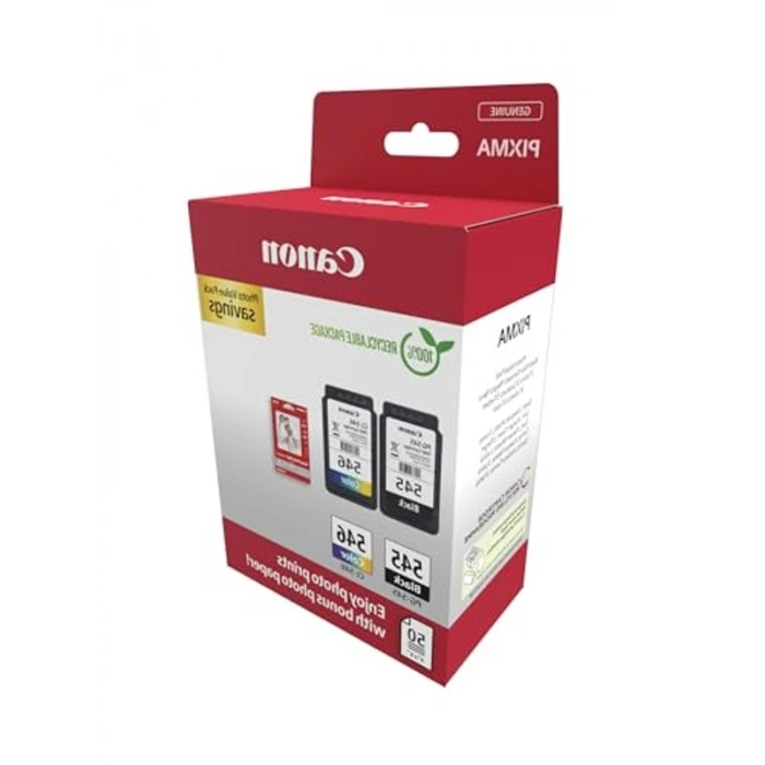 Canon PG-545 + 546 Renkli + Siyah 2li Set Kartuş + Kağıt hediyeli